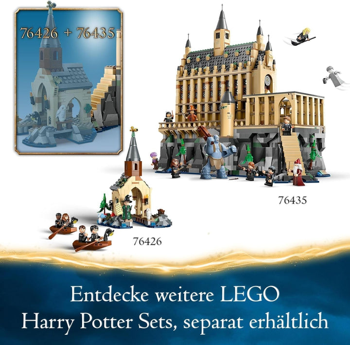Castelul Hogwarts LEGO Harry Potter: Sala Mare, jucărie de colecționat, cu 11 minifigurine, inclusiv Hermione Granger, cadou magic pentru băieți și fete 76435 Seturi de constructie Besuche den LEGO-Store