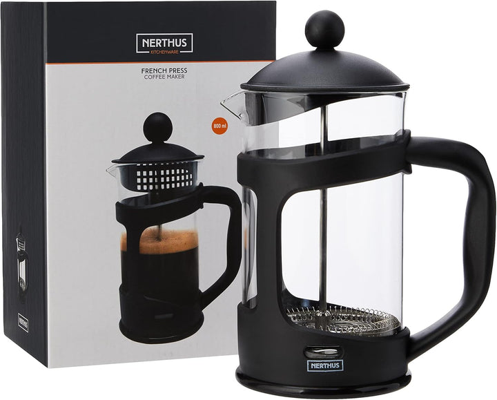 Cafetieră franceză NERTHUS FIH 319, 350 ml, neagră