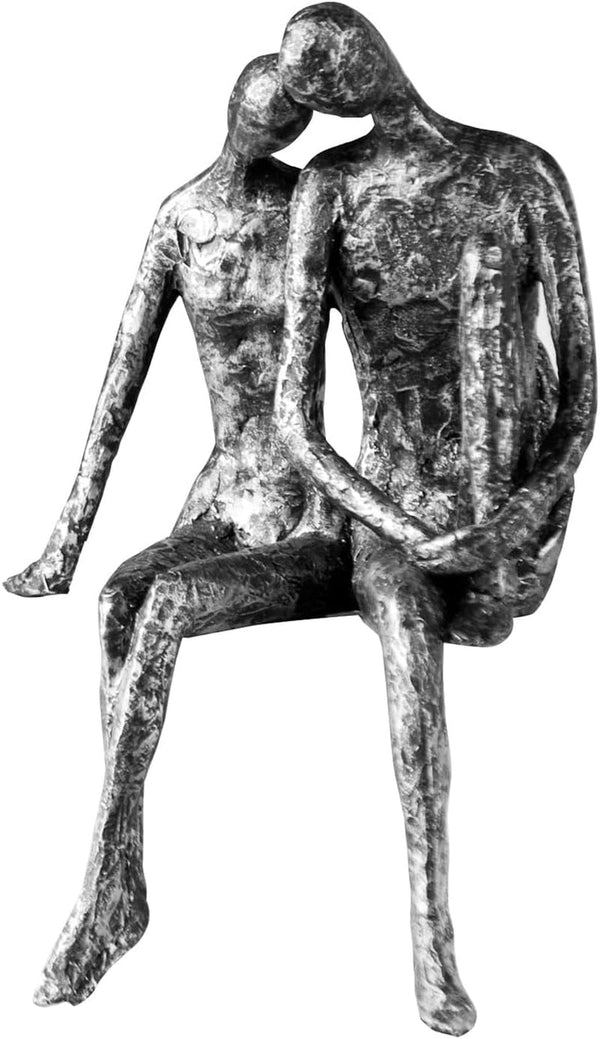 Casablanca Sculptură - Figurină decorativă Cuplu - Poliresină - Culoare: argint antic Înălțime 25 cm Statuete si sculpturi Naty Shop argint Înălțime 25 cm