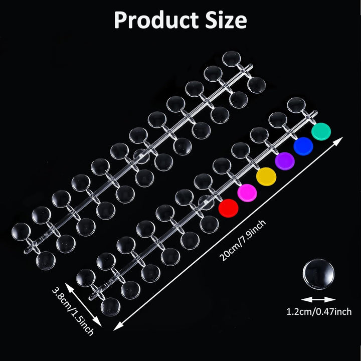 240 Stück Nagel Display Punkt Farbpunkte,Transparent Nail Art Display,Nagellack Displays Rund Für Nagelstudio Und Anfänger,Diy Nail Art Nagelstudios