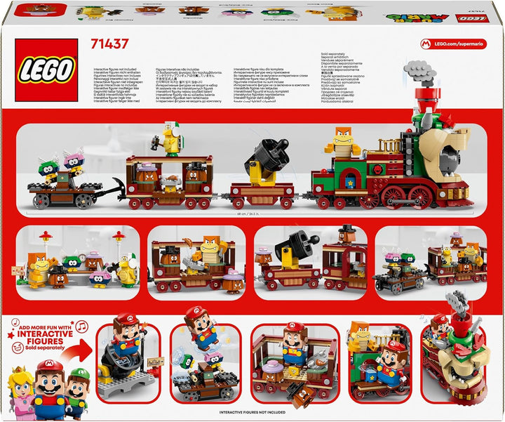 LEGO Super Mario Trenul Express Bowser, set de joacă de aventură pentru copii cu Hammer Brother, 2 Gumbas și 2 Parapunctures, cadou Nintendo pentru băieți, fete și gameri 71437 Seturi de constructie Besuche den LEGO-Store
