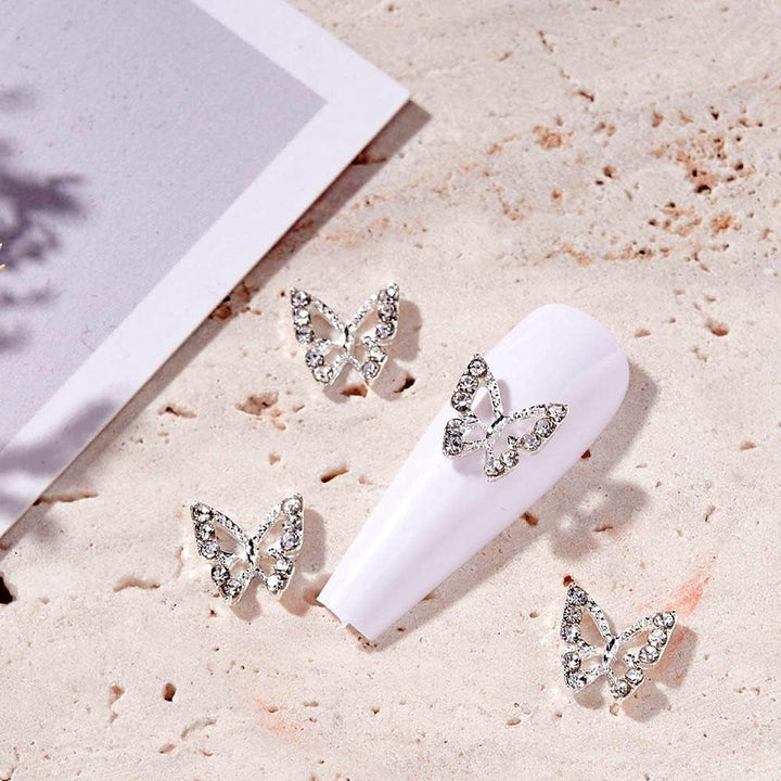 10 piese aliaj fluture unghii farmece metalice Nail Art pandantiv pietre pentru diamante unghii pietre prețioase unghii bijuterii arta decorațiuni Nail Art bijuterii confecționare