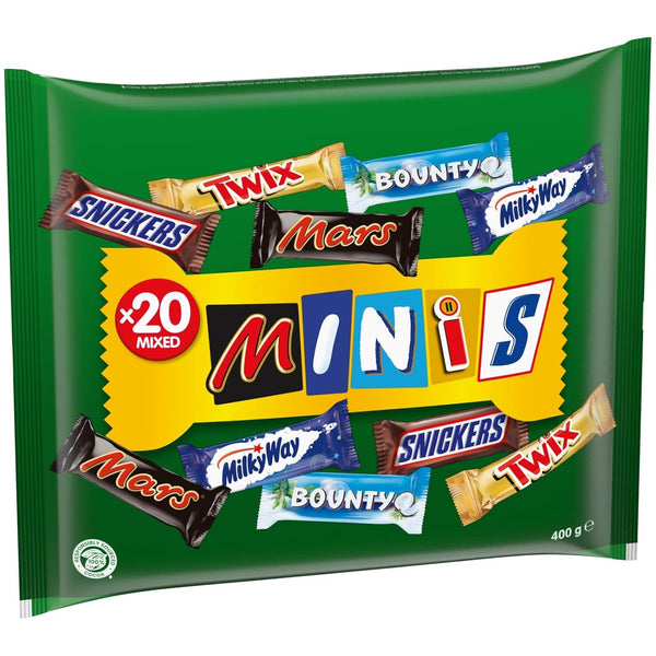 Pachet Mix, Mars, Snickers, Bounty, Twix, Milky Way și altele Bomboane de Ciocolata Naty Shop 400 grame Ciocolata