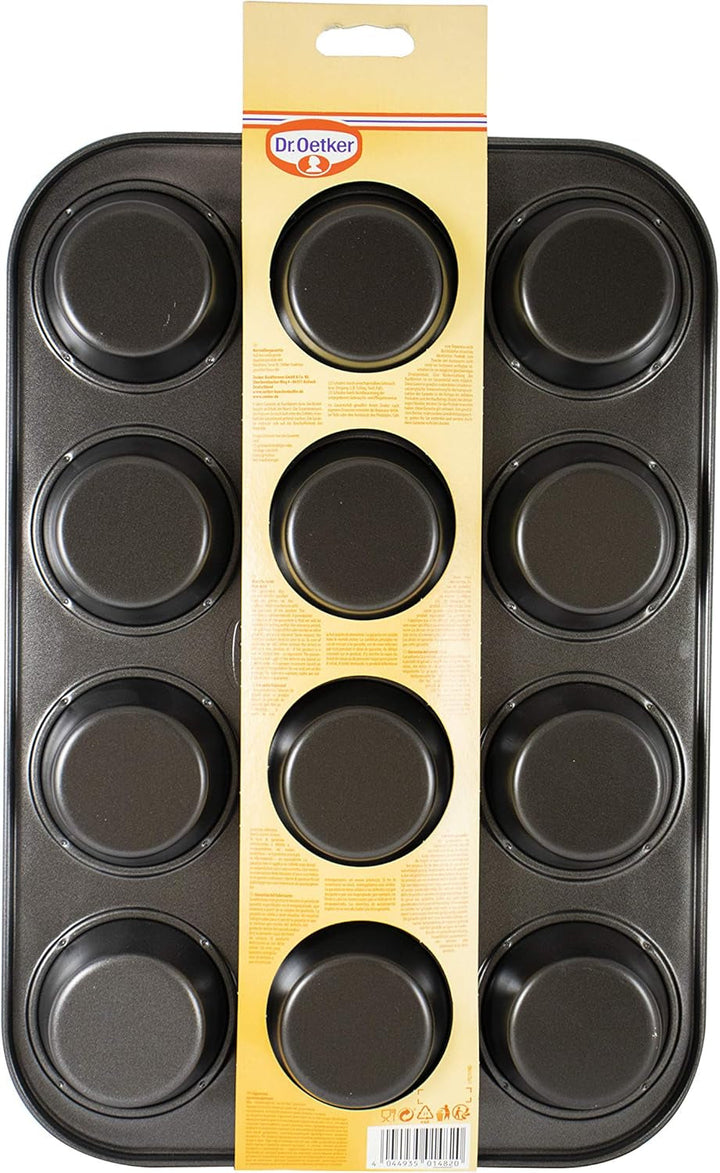 Dr. Oetker Muffinform 12-Er Mini Ø 7 Cm, Cupcake Form Für Saftige Muffins, Muffinblech Mit Antihaftbeschichtung, Menge: 1 Stück Matrite si tavi pentru copt Naty Shop