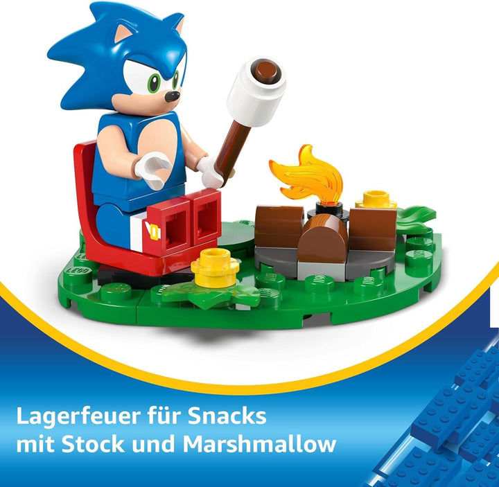 LEGO Sonic the Hedgehog Sonics Showdown At The Campfire, jucărie de jocuri pentru copii și fani ai jocurilor video, set de construcție pentru băieți și fete de la 7 ani, set de aventură, colecționabil 77001 Seturi de constructie Besuche den LEGO-Store
