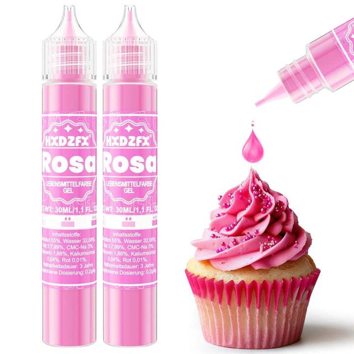 Coloranti alimentari gel, 2 x 30 ml, diverse culori Coloranti Alimentari Naty Shop Roz