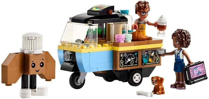 LEGO Friends Rolling Café, jucărie mică de copt pentru copii, cadou pentru fete și băieți de la 6 ani, jucărie educativă cu personajele Aliya, Jules și câinele Aira 42606 Seturi de constructie Besuche den LEGO-Store