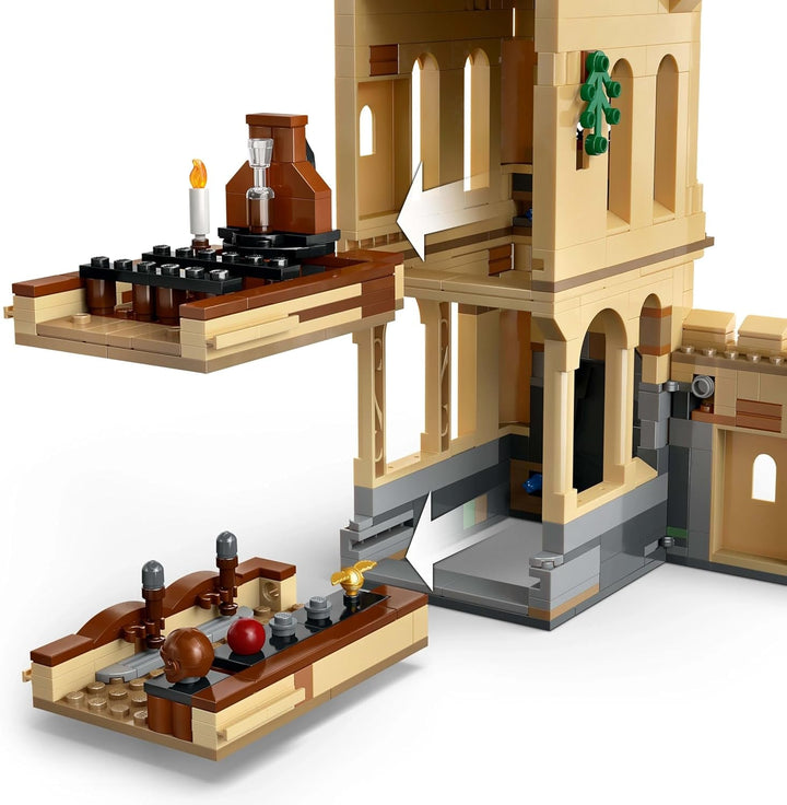 Castelul Hogwarts LEGO Harry Potter: Lecții de zbor, set de joacă de aventură cu 6 minifigurine de colecționat, inclusiv Draco Malfoy și profesorul Mcgonagall, set de joacă de rol pentru băieți și fete de la 9 ani 76447 Seturi de constructie Besuche den LEGO-Store