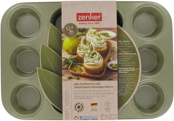 Zenker Muffinform Für 12 Stück – Ressourcenschonende Und Klimaneutrale Backform Für Muffins Und Cupcakes – 12Er Muffinblech Mit Veganer Antihaftbeschichtung Matrite si tavi pentru copt Naty Shop