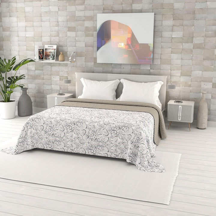 Cuvertură de vară imprimată Fantasy, umplutură din poliester, Petali, 260X270Cm