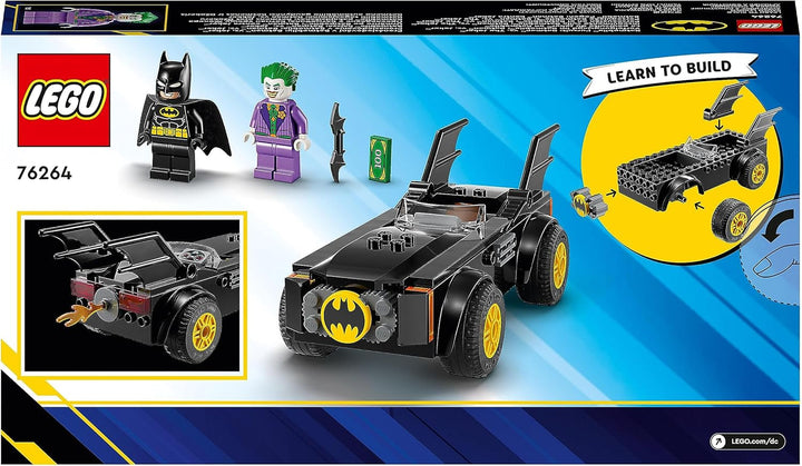 LEGO 76264 DC Chase in Batmobil: Batman Vs. Joker set de mașini de jucărie, Set de pornire pentru supereroi cu 2 minifigurine, Jucărie pentru copii preșcolari, băieți, fete cu vârsta peste 4 ani, Rapid de asamblat Seturi de constructie Besuche den LEGO-Store