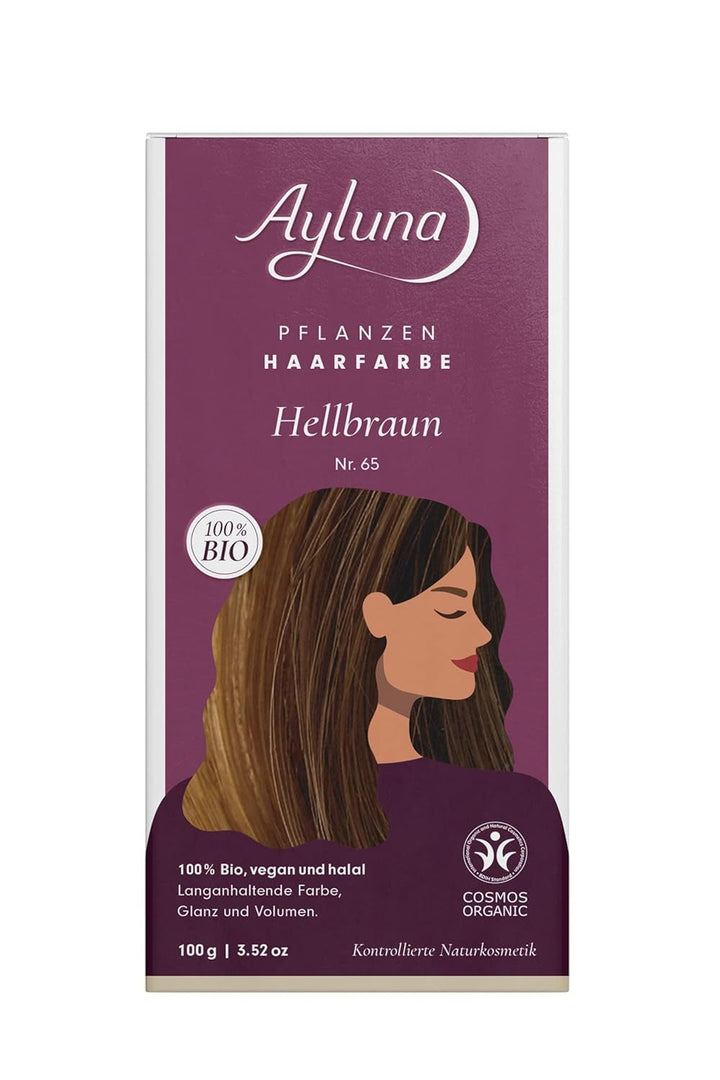 Vopsea de păr vegetală 60 chilli red, vopsea de păr vegană cu henna, madder indian, schinduf și mușețel, pentru culoare de lungă durată, strălucire și volum, fără amoniac, 100% acoperire pentru părul gri, 100g Vopsea pentru par Naty Shop Maro deschis 65 100 G (1 pachet)