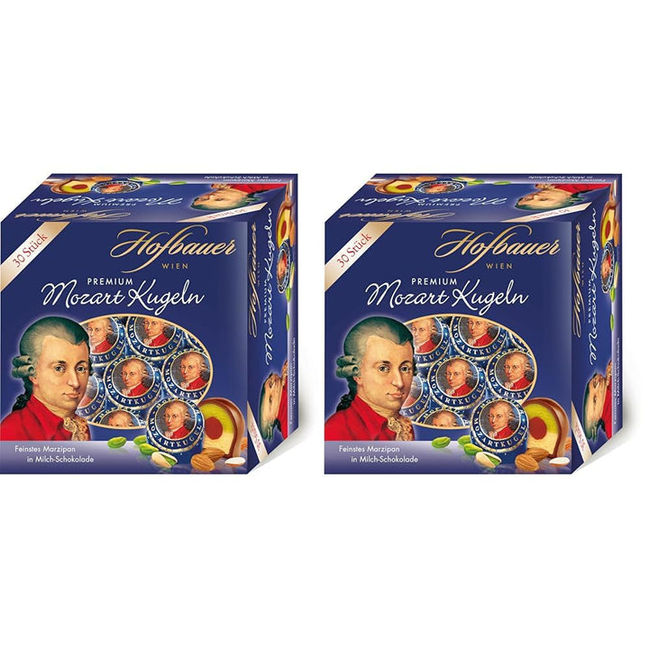 Hofbauer Vienna Mozart Balls, Cutie de ciocolata cu lapte 600 grame (30 buc.) Naty Shop
