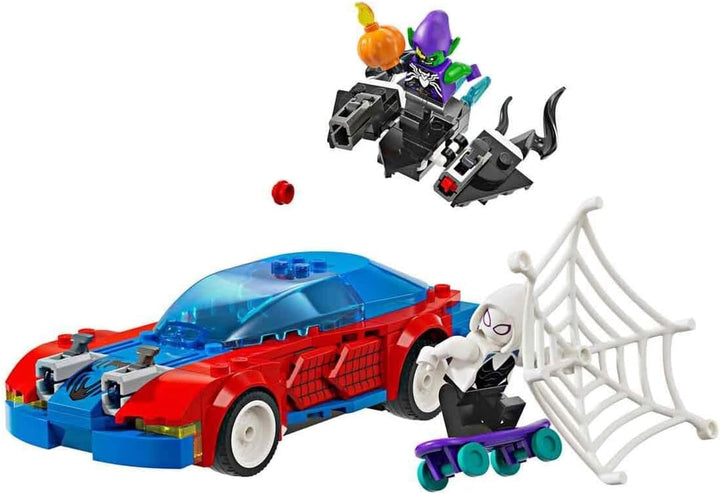 LEGO Marvel Spider-Man Race Car & Venom Green Goblin, jucărie Spidey pentru jocuri de rol cu figuri de supereroi și mașină construibilă, cadou pentru copii, băieți și fete de la 7 ani 76279 Seturi de constructie Besuche den LEGO-Store