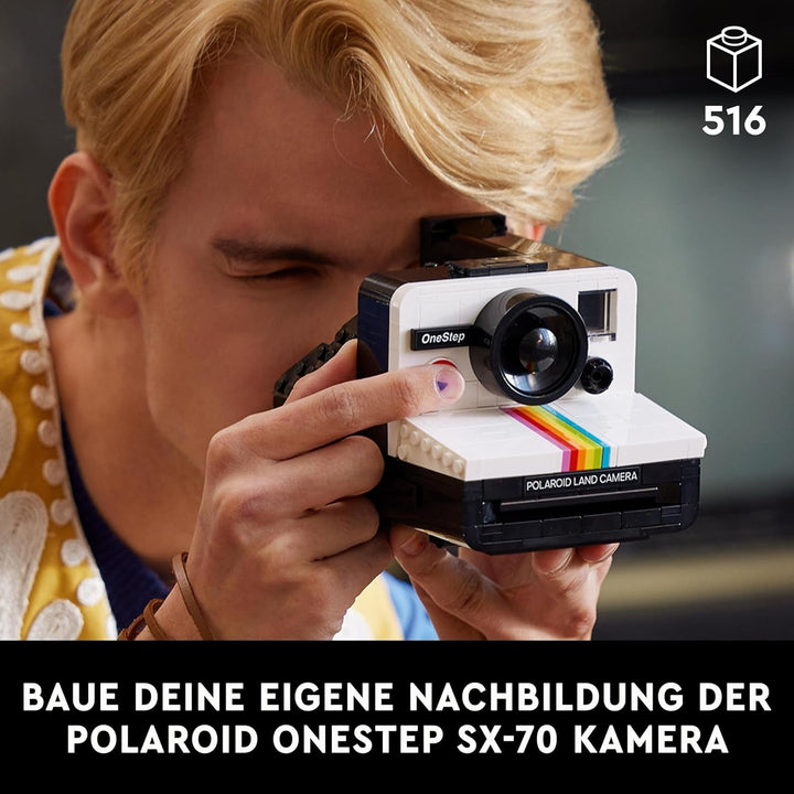Set aparat foto LEGO Ideas Polaroid Onestep SX-70 pentru adulți, de colecție cu detalii autentice, activitate creativă, cadouri de fotografie pentru femei, bărbați, el, ea și adolescenți 21345 Seturi de constructie Besuche den LEGO-Store