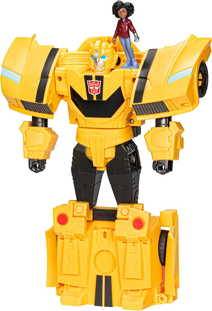 Transformers Earthspark Spin Changer Optimus Prime figurină (20 cm) cu Robby Malto figurină (5 cm), de la 6 Action figures Naty Shop Singur Bumblebee