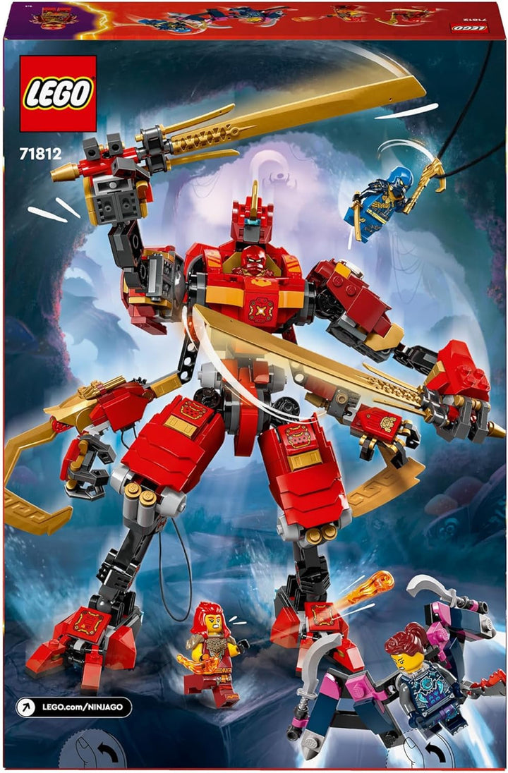 LEGO NINJAGO Kai's Ninja Climbing Mech Set, Jucărie Ninja cu figurină de acțiune construibilă și 4 mini figurine, set de aventură pentru copii, cadou de ziua de naștere pentru băieți și fete de 9 ani 71812 Seturi de constructie Besuche den LEGO-Store