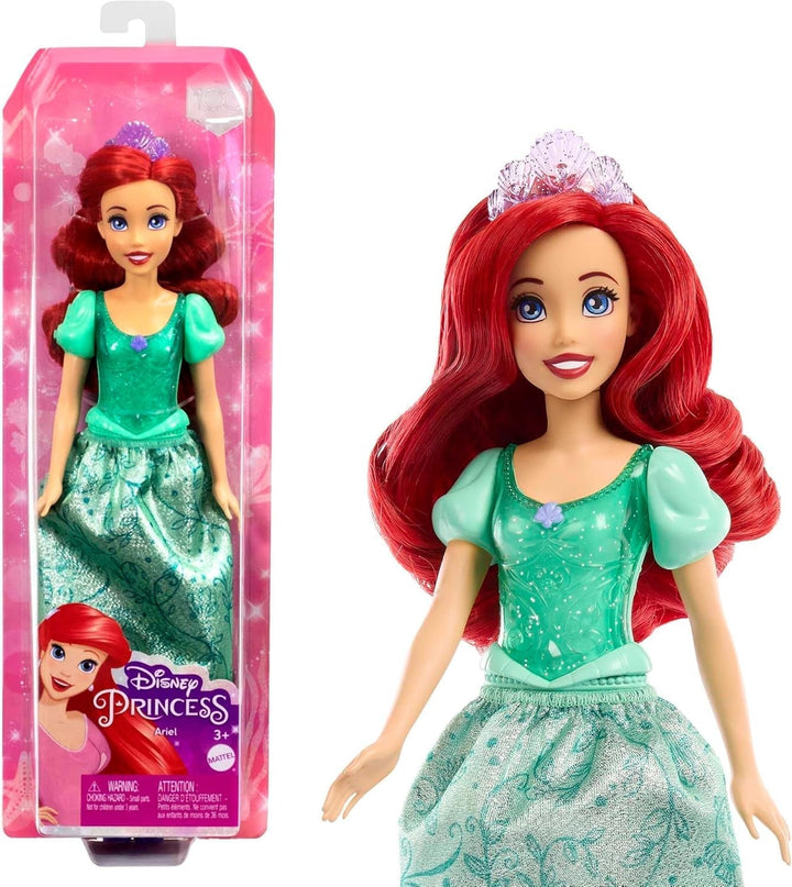 Mattel Disney Princess Toy, păpușă mobilă Albă ca Zăpada, cu haine strălucitoare și accesorii, inspirată de filmul Disney, cadou pentru copii, HLW08 Papusi Naty Shop Ariel