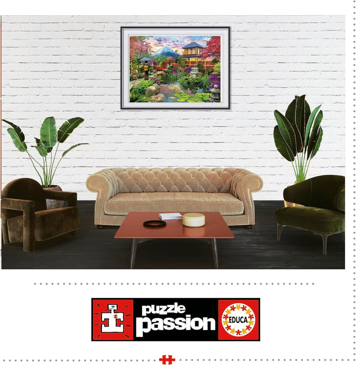 Educa - Puzzle de 1500 piese pentru adulti | Gradina Japoneza. Dimensiuni: 85 X 60 cm. Include lipiciul de puzzle Fixpuzzle. Pentru 14 ani (19937) Puzzle Naty Shop