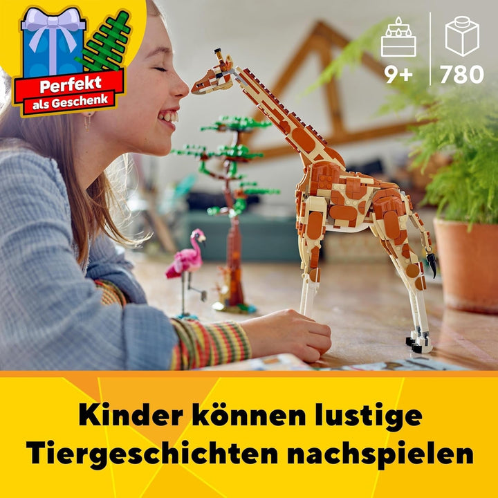 LEGO Creator 3In1 Animal Safari, set creativ cu figurine de animale, 3 opțiuni de construcție: Girafă de jucărie, gazelă și leu, animale de jucărie pentru fete și băieți, cadou natural pentru copii cu vârsta de 9+ 31150 Seturi de constructie Besuche den LEGO-Store