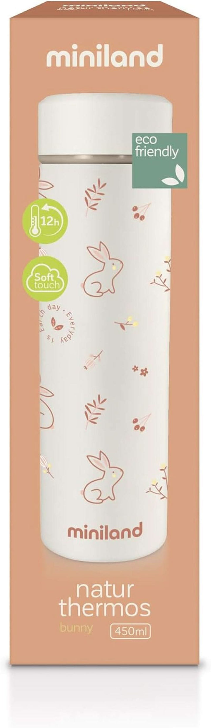 Miniland NATUR THERMOS BUNNY - termos, 450 ml pentru alimente pentru copii, multicolor Accesorii Hrana si Alaptare Bebe Naty Shop