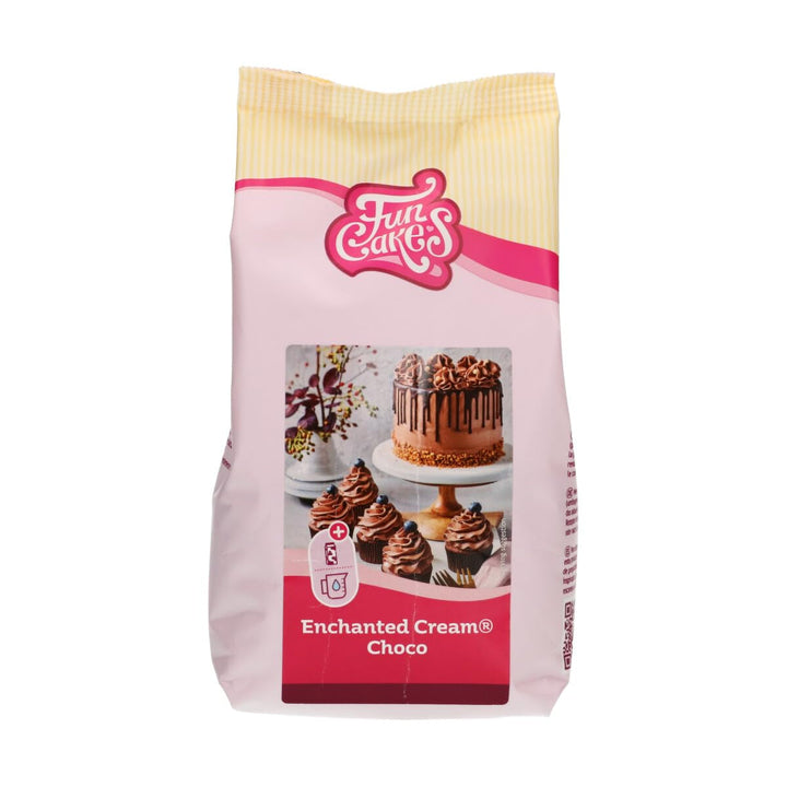 Funcakes Mix Für Enchanted Cream®: Einfach Zu Verwendende, Sehr Leichte Und Flauschige Schneeweiße Creme, Perfekt Zum Füllen Und Abdecken Von Kuchen Oder Als Belag Für Cupcakes, Halal., 900 G Amestec pentru copt si gatit Naty Shop 450 G Schokolade