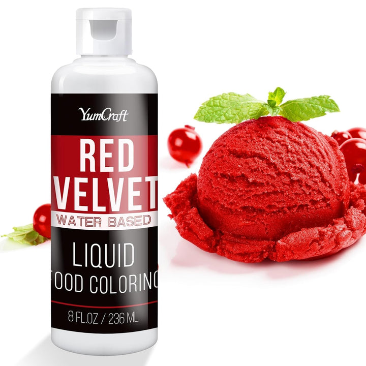 YumCraft, coloranti alimentari lichizi, 236 ml, diverse culori Naty Shop Catifea roșie 236 ml
