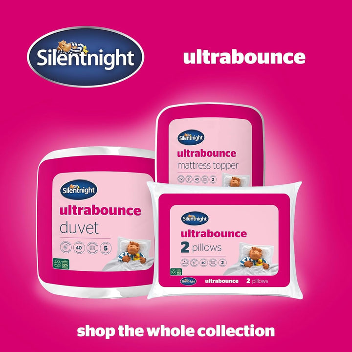 Pernă Silentnight Ultrabounce, alb, microfibră, alb, pachet de 2 Perne standard Naty Shop