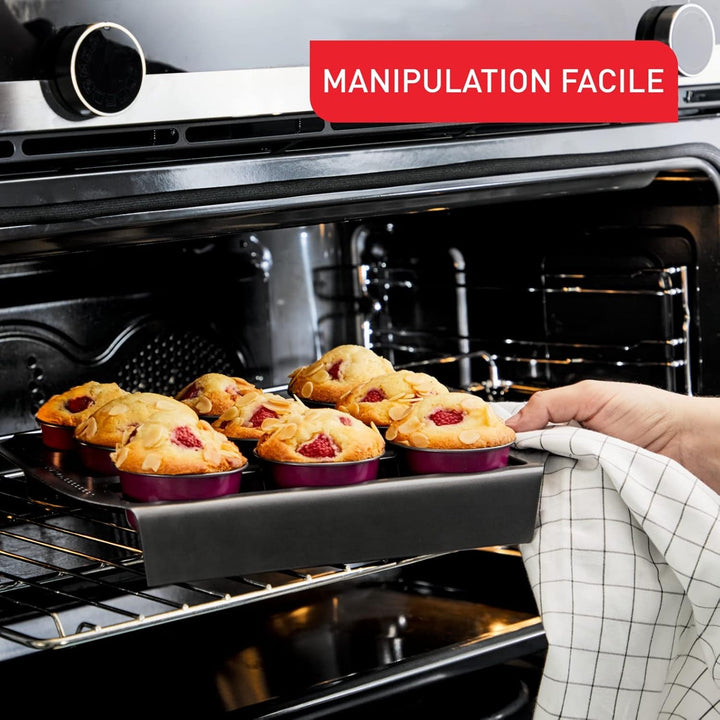 Tefal Creabake J3089304 3 Stück Brioche-Backform Antihaft-Beschichtung, Leicht Entnehmbar, Stapelbar, Einfache Aufbewahrung, Backform Matrite si tavi pentru copt Naty Shop