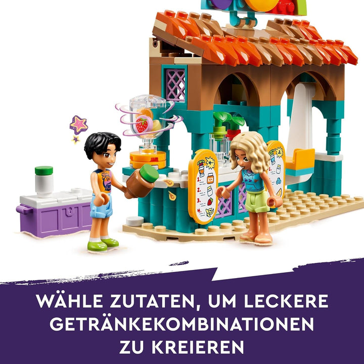 LEGO Friends Smoothie Stand At The Beach, set de joacă pentru jocuri de rol, idee de cadou pentru fete și băieți de la 6 ani cu figuri de joacă, broască țestoasă și accesorii, jucărie pentru dezvoltare socială 42625 Seturi de constructie Besuche den LEGO-Store