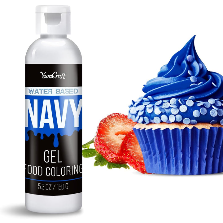 Colorant alimentar gel, foarte concentrat, 150 grame sau 236 ml Coloranti Alimentari Naty Shop Albastru Navy 236 mililitri