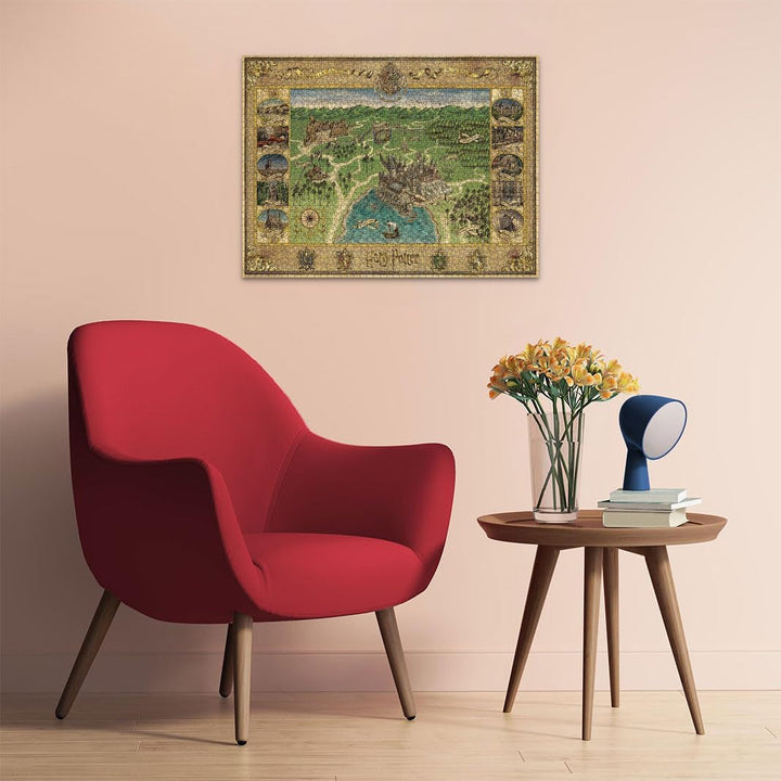 Ravensburger Puzzle 12000720 - Harta Hogwarts - 1500 piese puzzle jigsaw pentru adulți și copii de peste 14 ani, marfă pentru fanii Harry Potter Puzzle Naty Shop