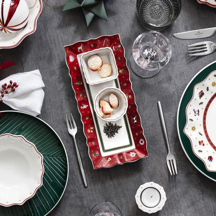 Villeroy & Boch – Toy'S Delight Dip Set 4 Teilig, Servierplatte Mit Schälchen, Dipschälchen Set, Weihnachten, Tischdekoration Toys, Serviertablett, Schalen, Weihnachtsdeko Innen, Premium Porzellan Seturi vesela masa Naty Shop