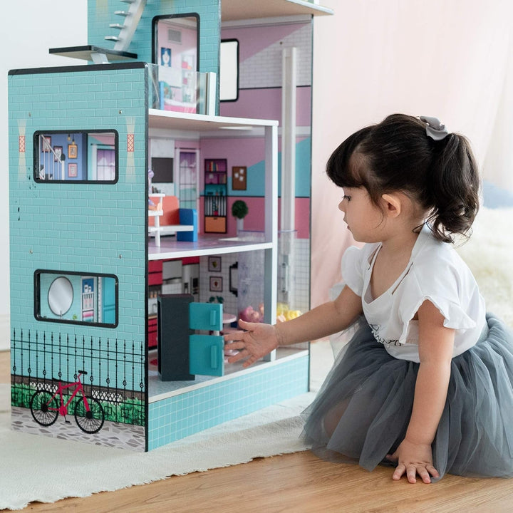 Olivia'S Little World Style Barcelona Casa de păpuși Casa de păpuși, albastru TD-13111D Casute de papusi Naty Shop