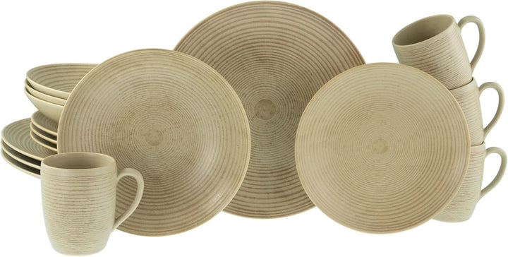 Creatable, 23718, Seria Catania Eucalyptus, fabricat în Portugalia Seturi vesela masa Naty Shop Nisip Serviciu combinat 16 bucăți