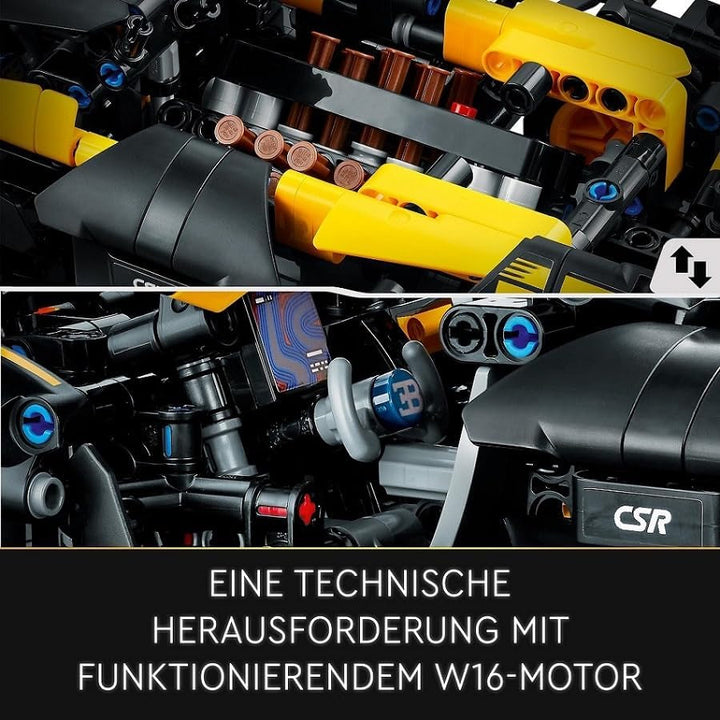 Mașină de curse LEGO Technic Bugatti, kit model mașină, jucărie mașină sport, set mașină iconică de colecționat, jucărie de construit de la 9 ani 42151 Seturi de constructie Besuche den LEGO-Store