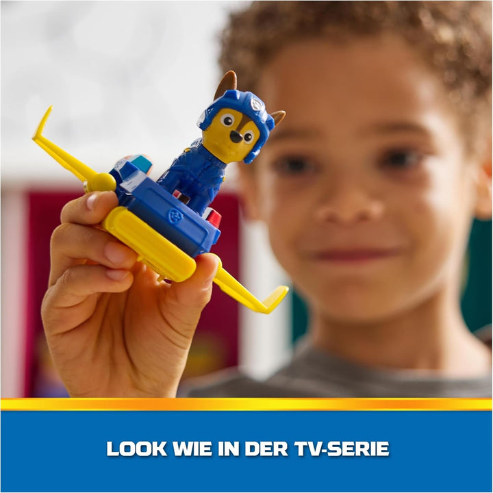 PAW PATROL, Chase Action Pup, figurină de joacă cu mini avion de salvare cu aripi pliabile, jucărie pentru copii începând cu vârsta de 3 ani Action figures Naty Shop