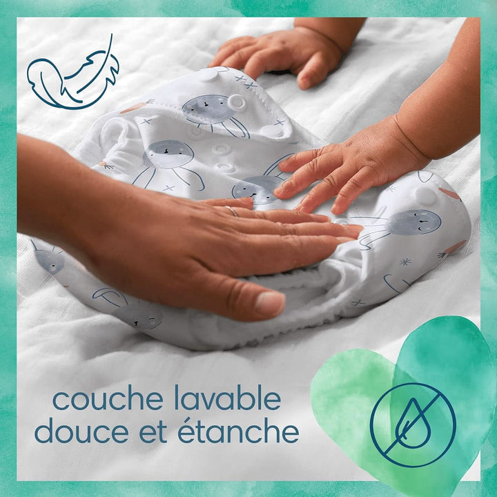Pampers - Harmony Hybrid Starter Pack, 3 scutece lavabile + 25 șervețele de unică folosință - 1 pachet Mama si Copilul Naty Shop