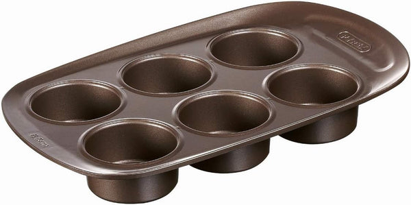 Pyrex BANDEJA 6 MAGDALENAS ASIMETRIA PX Muffinförmchen, Metall, Bunt, 6 Magdalena Matrite si tavi pentru copt Naty Shop 6 Magdalena