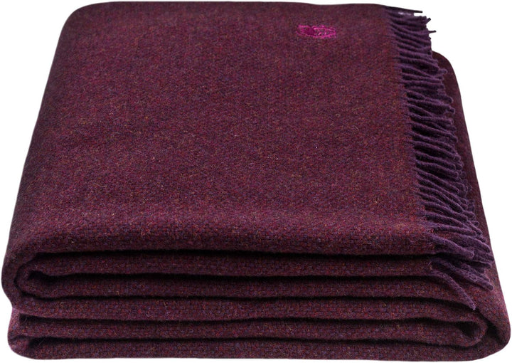Pătură Must Relax - Pătură din lână - Plaid de înaltă calitate din lână nouă pură cu franjuri - 130X190 Cm - 310 Rose - De la "Zoeppritz since 1828" Paturi si Cuverturi 'zoeppritz since 1828' 390 Vin 130X190Cm