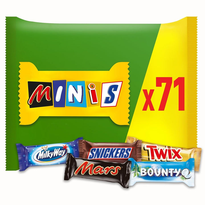 Pachet Mix, Mars, Snickers, Bounty, Twix, Milky Way și altele Bomboane de Ciocolata Naty Shop 1.42 Kg Ciocolata
