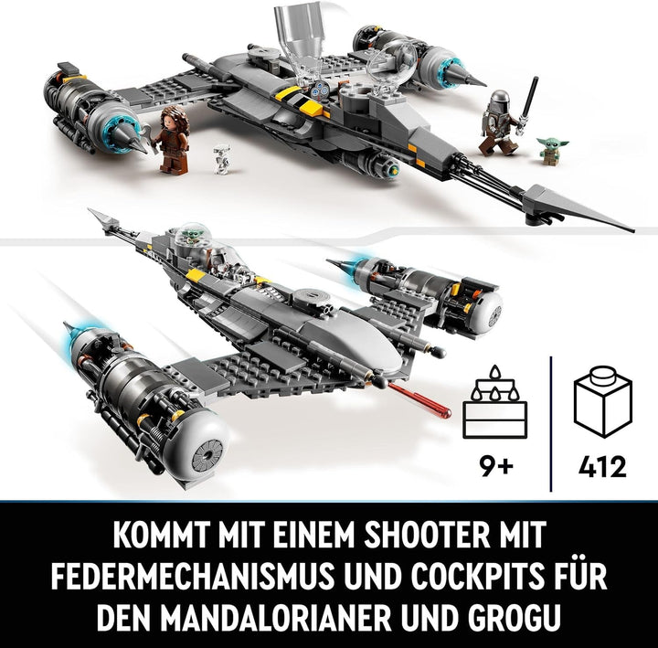 LEGO Star Wars Luptătorul Mandalorian N-1 din Cartea lui Boba Fett, jucărie construibilă cu navă spațială, set de 4 personaje, inclusiv figura Baby Yoda 75325 Seturi de constructie Besuche den LEGO-Store