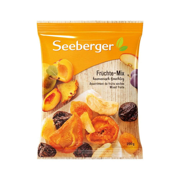 Seeberger, mix armonios de pere, piersici, caise, prune, mere și bucăți de ananas, 12 x 200 grame Produse deshidratate Naty Shop 12 x 200 grame