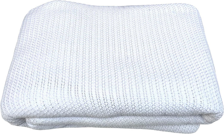 Family Bedding Pătură celulară roz pentru pat dublu, bumbac, cuvertură de pat mare, reversibilă, ușoară, termică, moale, pătură celulară tradițională, 230 X 230 cm Plapumi si pilote Naty Shop Alb Pat single (180X230Cm)