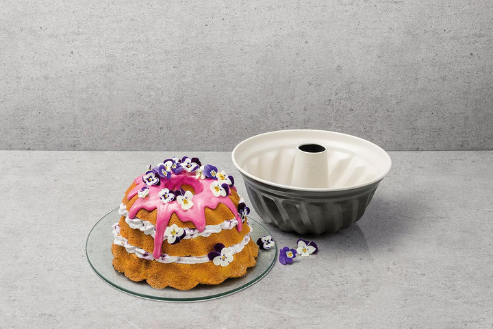 Dr. Oetker Gugelhupfform Ø 22 Cm BACK-TREND, Backform Für Gugelhupf, Runde Bundform Aus Stahl Mit Keramisch Verstärkter Antihaft-Beschichtung (Farbe: Creme/Anthrazit), Menge: 1 Stück Matrite si tavi pentru copt Naty Shop