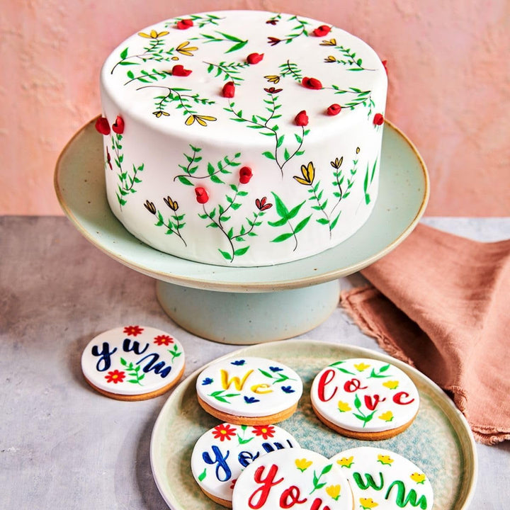 Funcakes Food Pen Rot: Lebensmittelfarbe Stifte, Flexible Spitze Für Dicke Und Dünne Linien, Essbarer Stift Für Kekse , Kuchen, Fondant Und Mehr, Ideal Zum Personalisieren, Halal-Zertifiziert Coloranti Alimentari Naty Shop