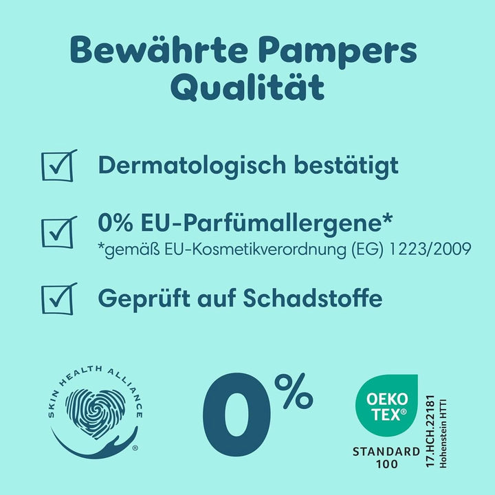 Pampers Baby Nappies Pantaloni mărimea 5 (12-17Kg) Premium Protection, Junior cu buzunar Stop and Protect, 144 scutece Panty Mama si Copilul Naty Shop