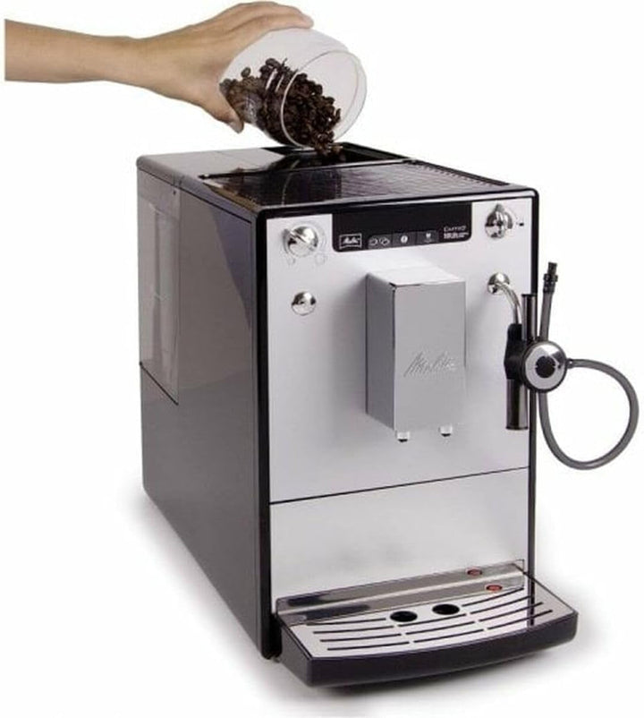 Melitta Caffeo Solo & Perfect Milk - Espressor complet automat - Cu sistem de lapte - Spumator de lapte - Intensitate cafea reglabilă pe 3 niveluri - Negru (E957-201)