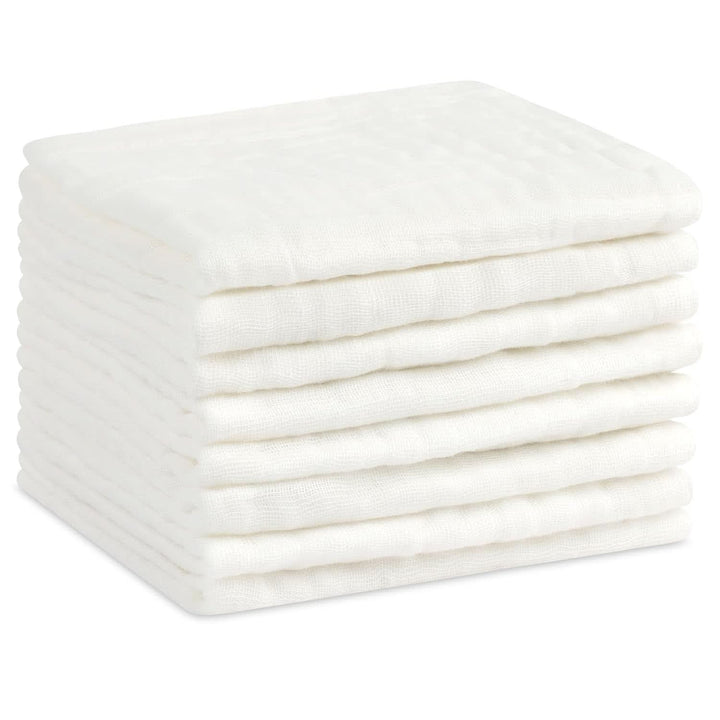Prosoape de muselină pentru bebeluși, pachet de 8 prosoape din bumbac organic, absorbante, 25 x 25 cm Mama si Copilul Naty Shop