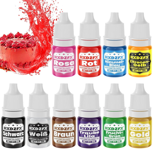 Set 10 coloranti alimentari, gel, 10 x 6 ml Coloranti Alimentari Naty Shop Default Title